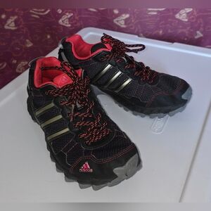 Adidas Women’s Rockadia Trail Running Hiking Shoes Black Red Outdoor Sneakers